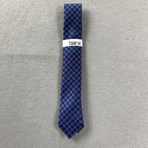 Bar lll Tie Mens Blue Geometric Necktie